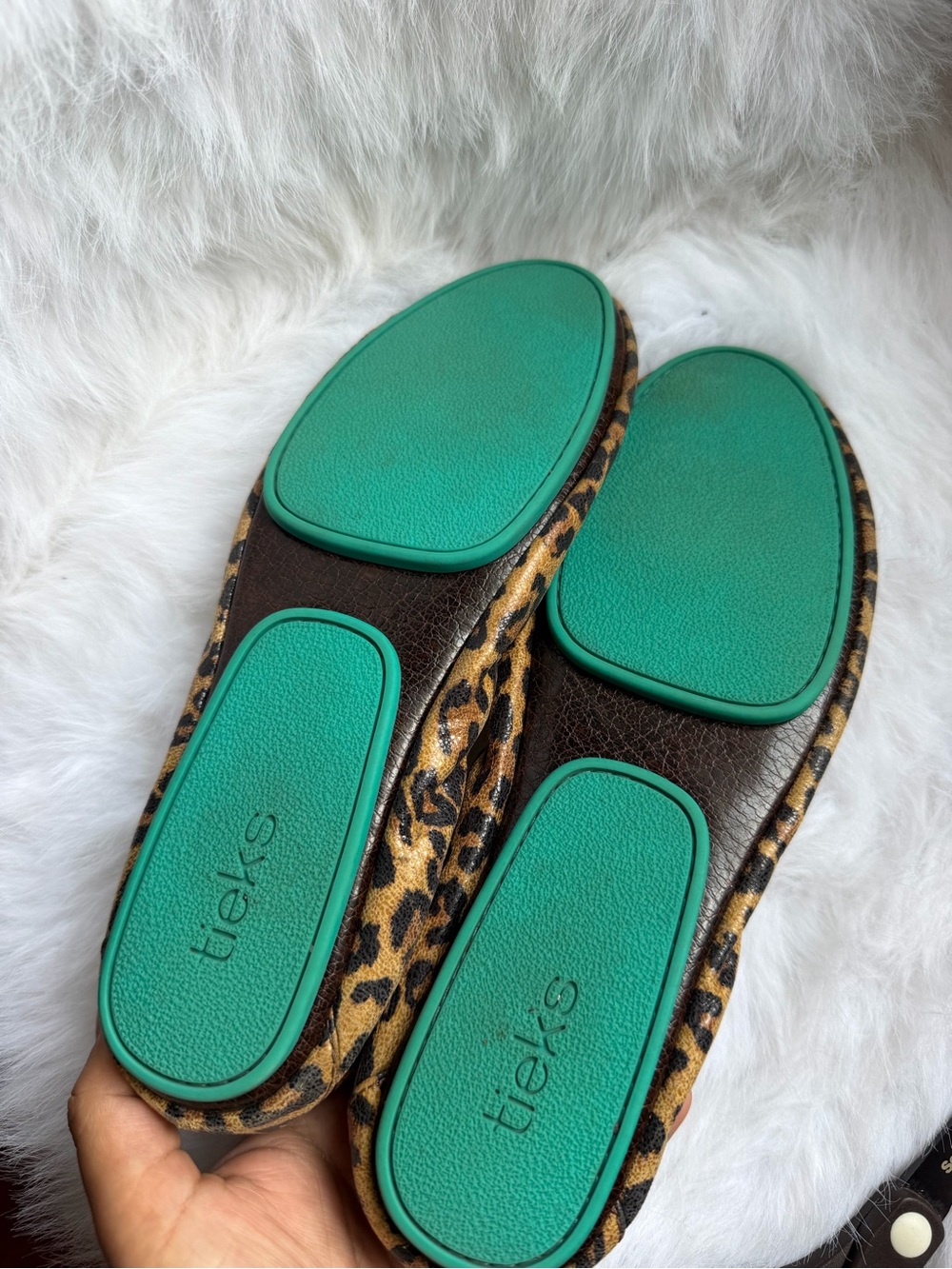 Tieks Leopard Print Women’s Ballet Flats - Brown size 9 - Picture 4 of 5